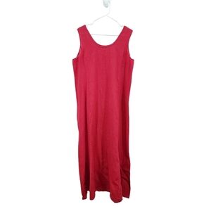Flax Sleeveless Midi Dress in Raspberry